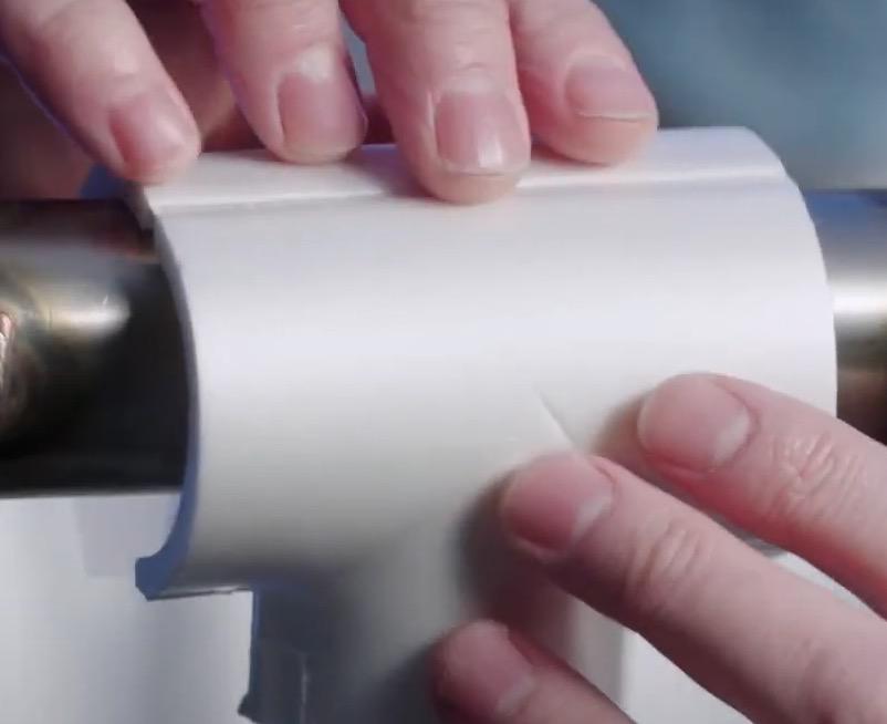 Installing prepared tee fitting