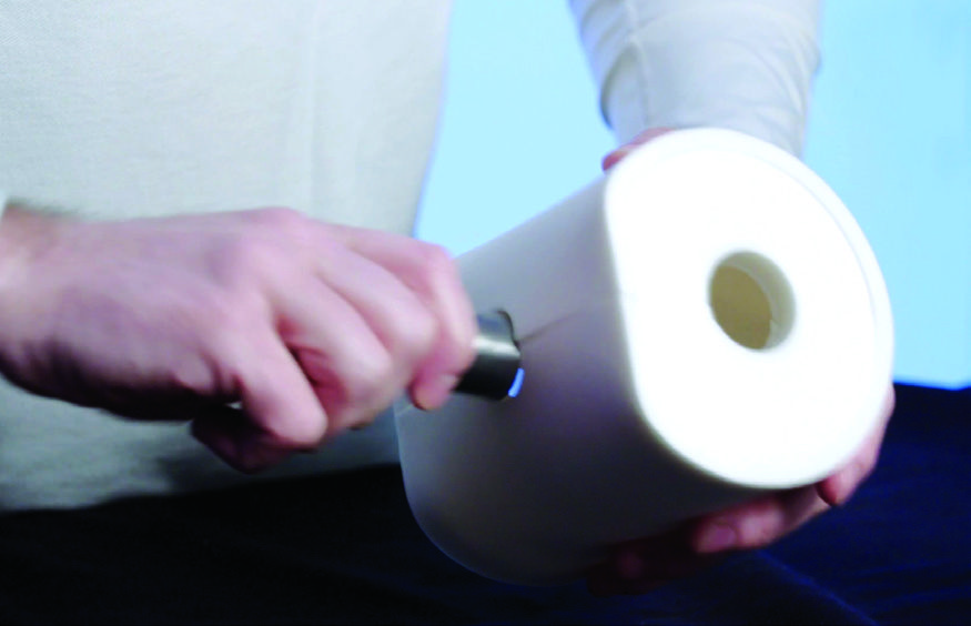 Cutting third hole in top of box