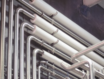 T-FIT insulation on stainless pipework